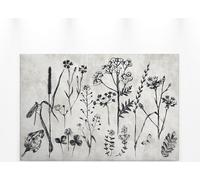 Toile Fleurs Gris Noir 90x60 DD120363 Toile sur châssis