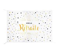 SANTEX 8396-1, Grande Bannière Toile de Fond Vive la Retraite 210cm