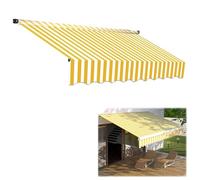 Toile for Store Banne, Remplacement De Tissu D'auvent De Terrasse, Auvent De Fenêtre, Auvent De Terrasse, Auvent Extérieur avec Volants, Tissu De Remplacement for Auvent, 4/5/6/7m(Yellow,(22.9x6.5ft)7