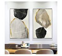 Toile Home Decor Grande Taille Affiche et Impression pour Salon Décoration Photos Décorations Encadrée Mur Art 60x80cm(24x32in) x2 Avec Cadre