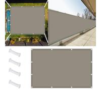 Toile Imperméable 2.6 x 4 m UV Protection Voile Ombrage Toile Balcon pour La Couverture Végétale/Serre, Kaki