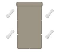Toile Imperméable Balcon Jardin 118 x 380 cm Tissu Polyester UV Protection avec Oeillets Toile Imperméable pour Piscine Voitures Camping et Patio, Taupe