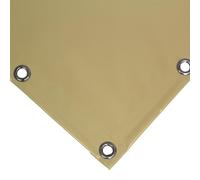 Toile Imperméable en PVC 650 GR/m² avec Œillets Tous Les 50 cm et Ourlet de Renforcement, Bâche en Plastique Résistante au Vent, à la Pluie et Anti-Moisissure (Ivoire 2,50 x 4)