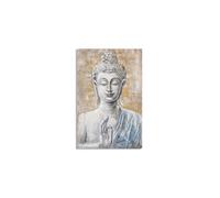 Toile imprimée Bouddha Light rectangulaire en toile et bois 80x120cm Multicolore