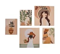 Atmosphera - Toile imprimée cynthia pêche 25x25cm