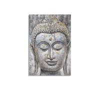 Toile Imprimée Déco "Bouddha Face" 80x120cm Multicolore