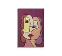 Toile Imprimée Déco "Double Visage" 60x90cm Multicolore