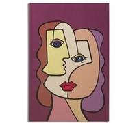 Toile Imprimée Déco "Double Visage" 60x90cm Multicolore Multicolore