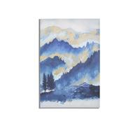 Toile Imprimée Déco "Mountain Tree" 80x120cm Bleu