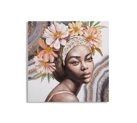 Toile Imprimée Déco "Naomi" 100x100cm Multicolore