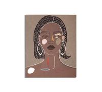 Toile Imprimée Déco "Tribal Face" 80x100cm Marron