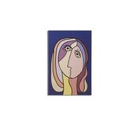 Toile imprimée Double Visage Large rectangulaire en toile et bois 80x120cm Multicolore