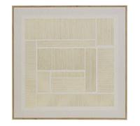 Toile imprimée encadrée Idrissa beige 58x58cm - Atmosphera createur d'interieur