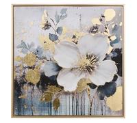 Atmosphera - Toile imprimée encadrée Jiho Bleu 50x50cm - Modèle a