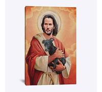 Toile imprimée peinture mur Art moderne HD affiche Keanu Reeves Meme jésus Portrait photos, pour chambre décoration de la maison Pas de cadre (Size : 60x80cm No Frame)