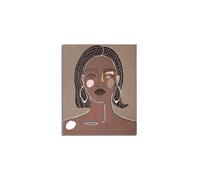 Toile imprimée Tribal Face rectangulaire 80x100cm Marron en toile et bois