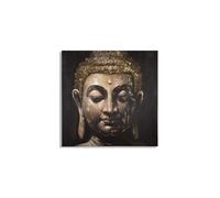 Toile Imprimée Visage Bouddha Multicolore 100x100cm - Toile et Bois
