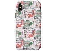 Toile londonienne sur Big Ben Taxi Guard Tower Bridge Crème Coque pour iPhone X/XS