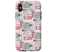 Toile londonienne sur Big Ben Taxi Guard Tower Bridge Rose Coque pour iPhone X/XS