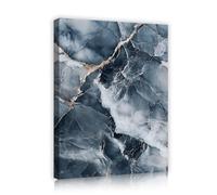 Toile marbre bleu marine or Art mural Moderne 70x85cm