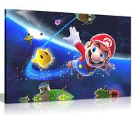 Toile Mario Image 50 x 75 cm - Parrot Print - Impression Artistique - Salle à Manger, Chambre à Coucher, Cuisine - Toile d'Art - Rétro