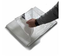 Toile multiusage avec Oeillets imperméable Leno 140 g-m² Blanc - Transparent 2 x 3 m