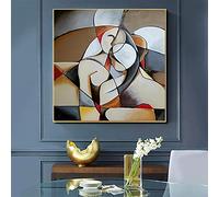 Toile Mur Art Célèbre Picasso Abstrait Rêve Femme Toile Peinture Femme HD Toile Affiche Chambre Décor À La Maison Image 80x80cm (32x32in) Cadre Intérieur