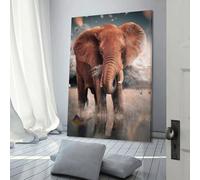 Toile murale 3D représentant un éléphant solitaire, idéale pour le salon, la chambre, la cuisine, le couloir ou les escaliers, 30 x 45 cm