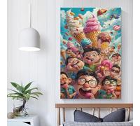 Toile murale abstraite représentant un chien détective, décoration rustique pour salle de bain, 60 x 90 cm