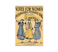 Toile murale - Affiches imprimées sur toile de suffragettes pour femmes - Cadeau vintage pour femme - Décoration d'intérieur - Décoration d'intérieur - 1 poster sur toile - Décoration murale