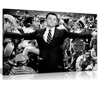 Toile murale artistique, Loup de Wall Street Leonardo Dicaprio, impression sur toile, A0 91x61cm (36x24in)