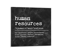 Toile murale avec dictionnaire de définition des ressources humaines avec dictionnaire 30,5 x 30,5 cm - Affiches d'œuvres d'art imprimées pour décoration de salon, chambre à coucher, bureau, café,