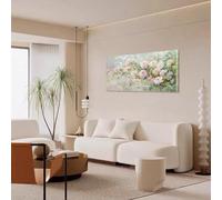 Toile murale avec fleur de rose rose, affiche de paysage abstrait moderne en 3D, pour salon, chambre à coucher, bureau, salle de bain, dortoir, décoration, cadre intérieur 70x145cm(28x57 pouces)