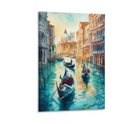 Toile murale avec impressions sur toile de peintures à l'aquarelle de Venise, Italie - 40 x 60 cm