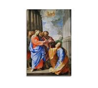 Toile murale avec inscription « Christ confiant les clés à Saint Peter » de Guido Reni - 40 x 60 cm