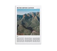 Toile murale Blyde River Canyon Travel Afrique du Sud - Affiche d'œuvre d'art pour décoration d'intérieur : salon, chambre à coucher, salle de bain, bureau - 50 x 75 cm