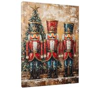 Toile murale casse-noisette, figurines colorées casse-noisette, affiche décorative pour salon, chambre à coucher, décoration d'intérieur sur le thème de Noël, sans cadre, 30,5 x 40,6 cm