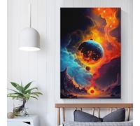 Toile murale Cosmic_Garden pour chambre à coucher, décoration de salon, pour adolescentes, 30 x 45 cm