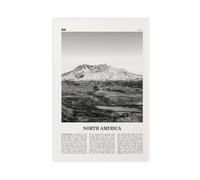 Toile murale décorative rétro avec carte de ville de l'Amérique du Nord, noir et blanc, paysage de voyage, chambre à coucher, bureau, 50 x 75 cm