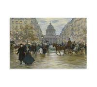 Toile murale décorative sur toile Jean Franois Raffaelli, Boulevard Saint Michel - 40 x 60 cm