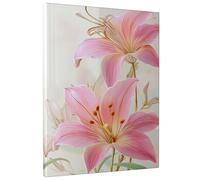 Toile murale - Impressions sur toile de lys de pêche - Impression de fleurs florales - Décoration esthétique printanière pour salon, chambre à coucher, salle de bain - Toile enveloppée - 30,5 x 40,6