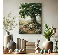 Toile murale - Impressions sur toile de paysage pastoral vert - Impressions sur toile abstraite pour salon, chambre à coucher, cuisine, 30,5 x 40,6 cm