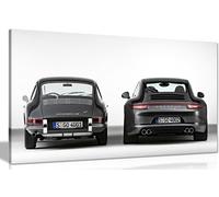 Toile murale imprimée : la généalogie de la Porsche Turbo 911, A2 61x41 cm (24x16in)