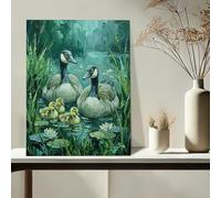 Toile murale inspirée de la nature, canards verts et bleus, décoration esthétique pour salon, chambre à coucher, cuisine, 40,6 x 50,8 cm