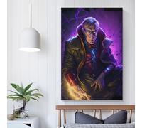 Toile murale « Mad Doctor » pour chambre d'adolescent, grande décoration murale abstraite, 20 x 30 cm