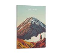 Toile murale minimaliste à thème paysage urbain du mont Tongariro de Nouvelle-Zélande - 40 x 60 cm