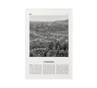 Toile murale moderne avec vue d'Éthiopie, Addis-Abeba, carte de la ville d'Afrique, paysage de voyage, décoration murale moderne pour salon, chambre à coucher (40 x 60 cm)