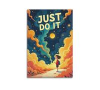 Toile murale moderne - Poster inspirant « Chasing Star River Awakening Courage to Act Healing » - 50 x 75 cm - Sans cadre