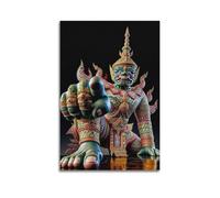 Toile murale moderne pour décoration murale - Poster mythe de la divinité thaïlandaise - 20 x 30 cm - Sans cadre