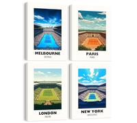 Toile murale prête à être accrochée - Impressions sur toile de tennis - Images d'athlètes, centre d'art du Grand Chelem, club du Grand Chelem, centre d'art - 30,5 x 40,6 cm